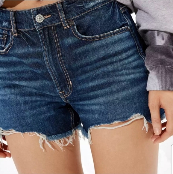 American Eagle Denim Distressed Tomgirl Shorts 4 - Picture 2 of 14